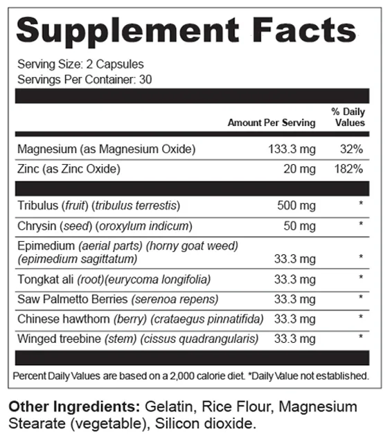 Value Terrace 4 Testosterone Booster ingredients